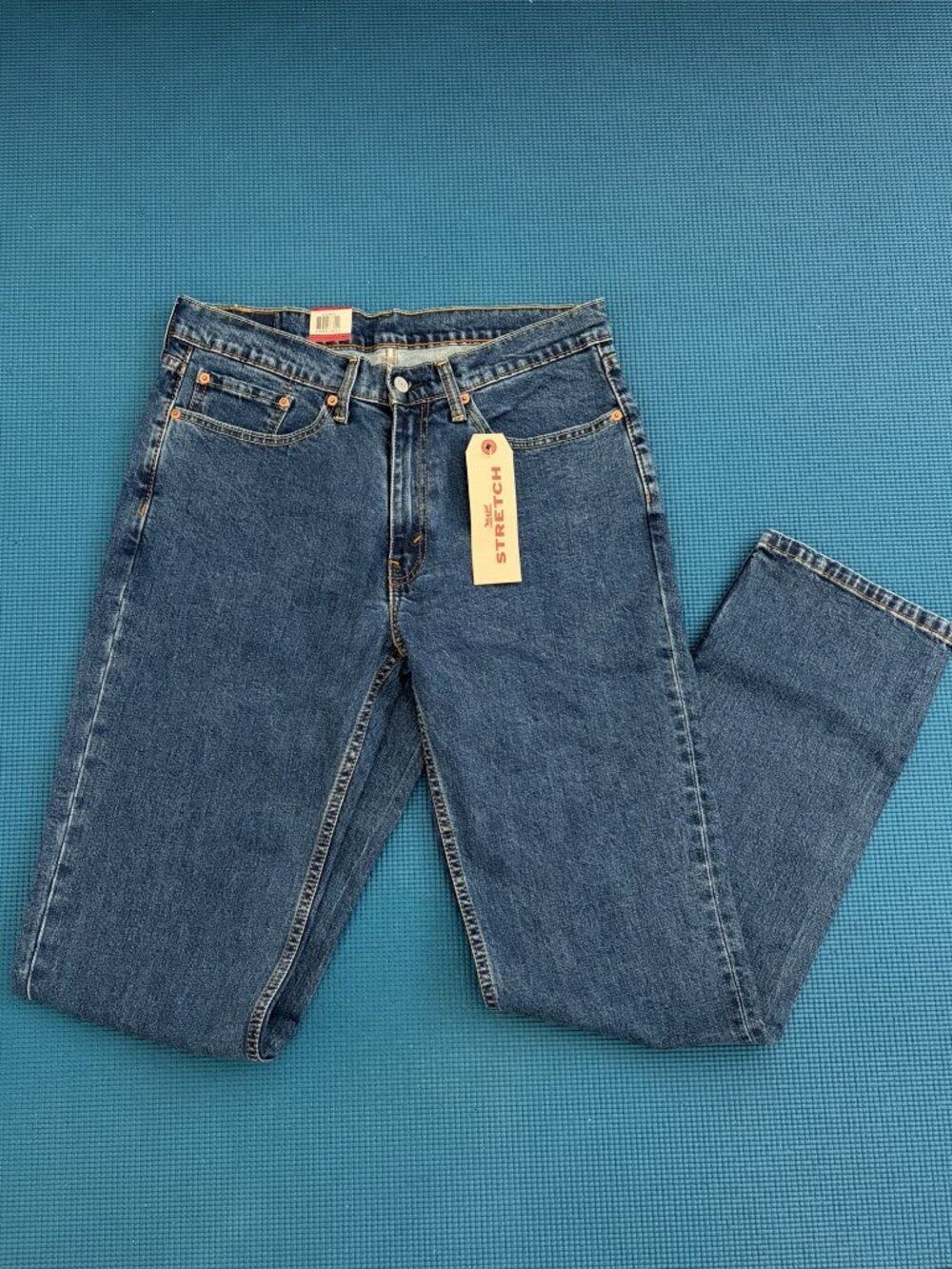 Levi's 514 Straight Stretch Blue Jeans 34X34